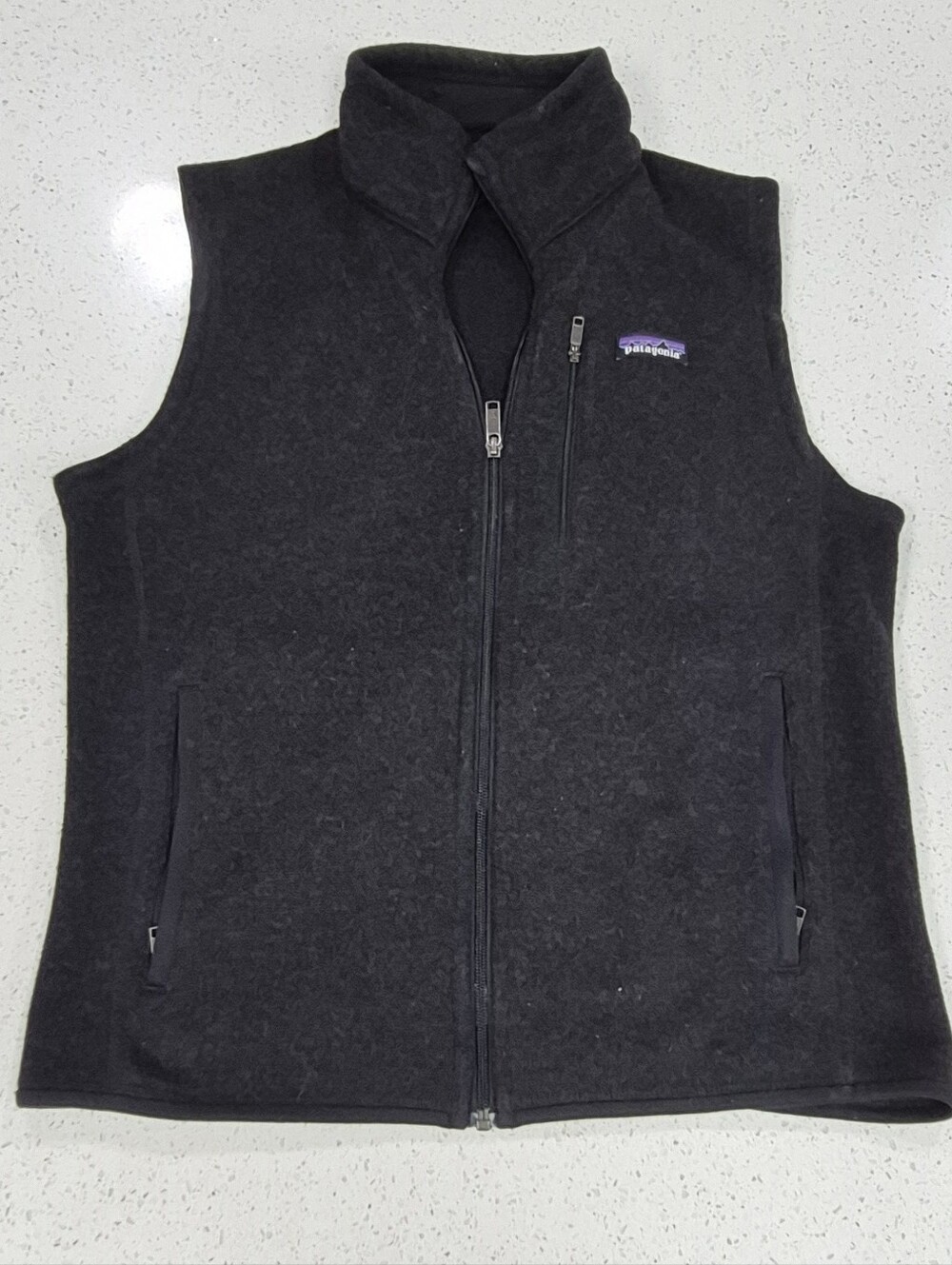 Patagonia Charcoal Fleece Zip Vest